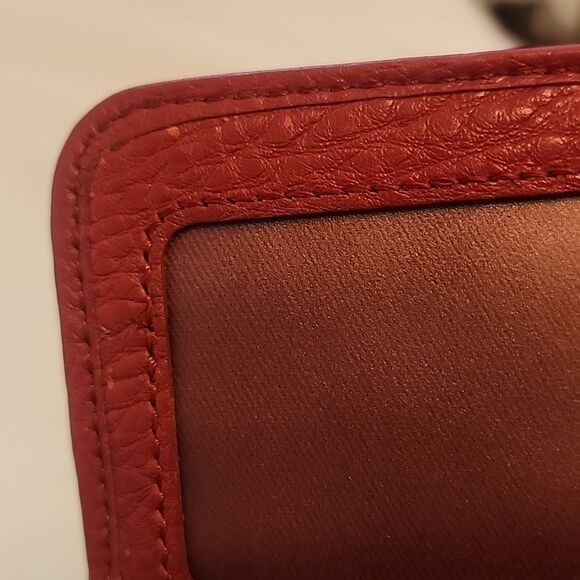 Fossil Two Toned Red Leather Multi-Storage Wallet - Picture 11 of 13